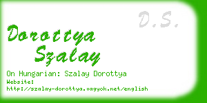 dorottya szalay business card